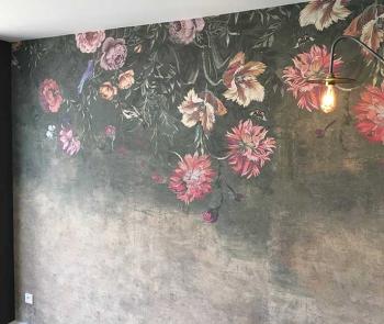 mink-schilderwerken-behang-bloem